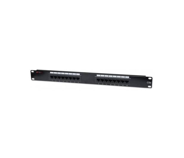 Techly Patch panel 1U UTP 16xR J45 Cat.5e, czarny 022854 - 1380475 - zdjęcie 2